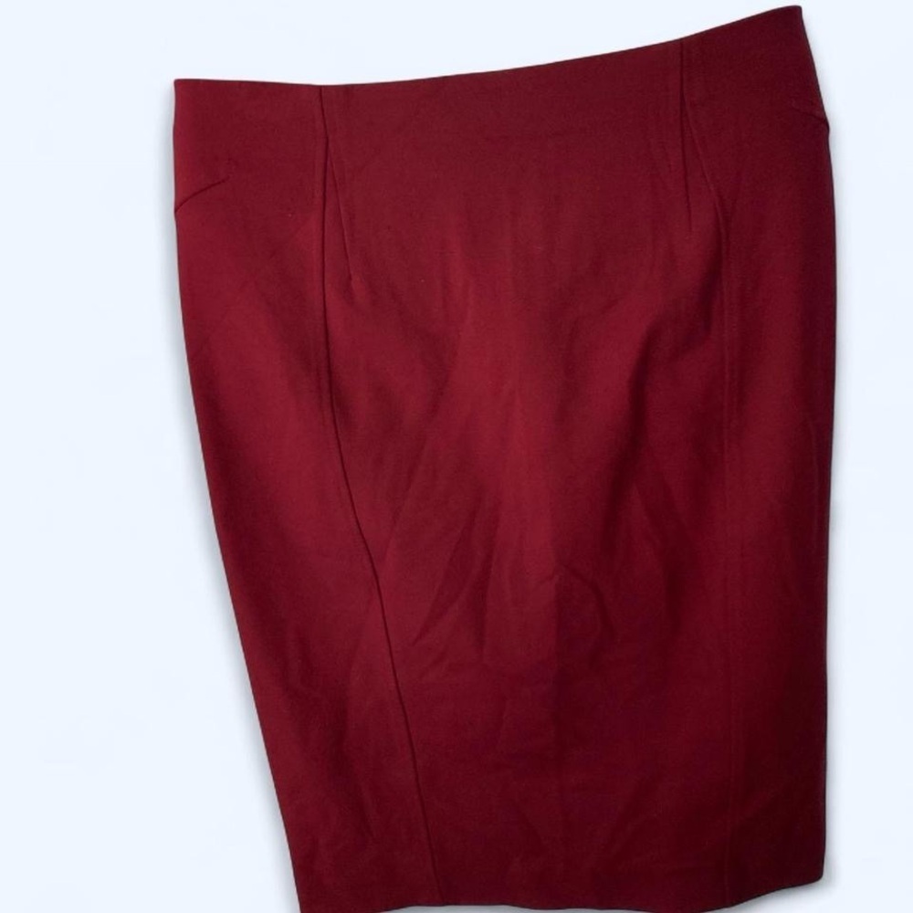 Ann Taylor Red midi pencil skirt with a touch of stretch 2